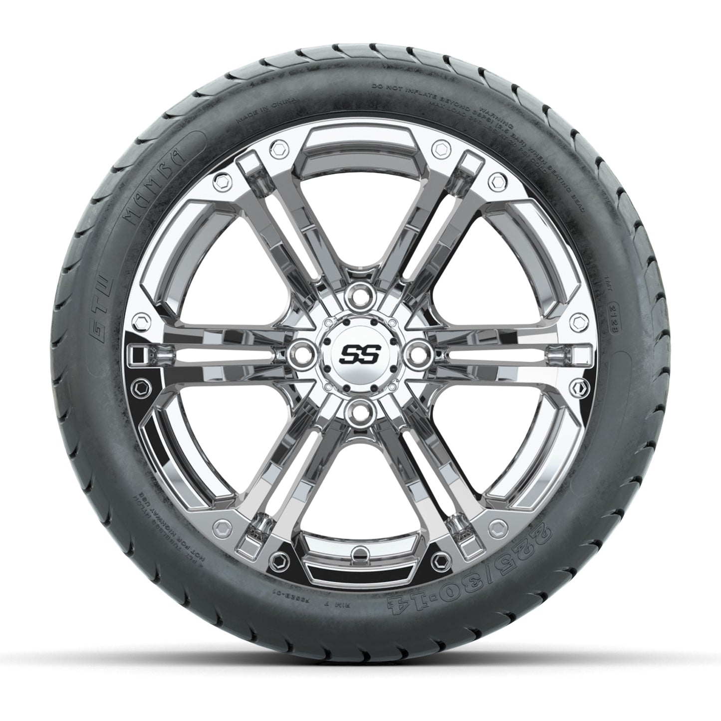 Set of (4) 14 in GTW Specter Wheels with 225/30-14 Mamba Street Tires