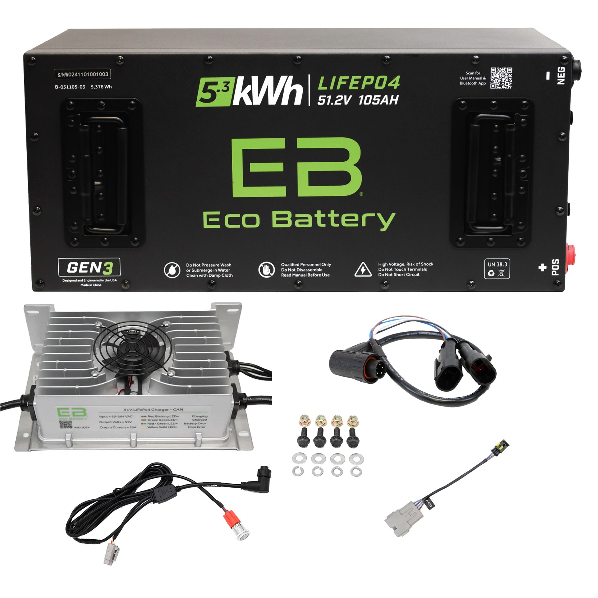 Venom Eco Lithium 51V 105Ah GEN3 Battery Bundle - Skinny