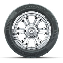 GTW® Shogun Chrome 14 in Wheels with 255/45-R14 Fusion GTR Steel Belt Radial Street Tires – Full Set