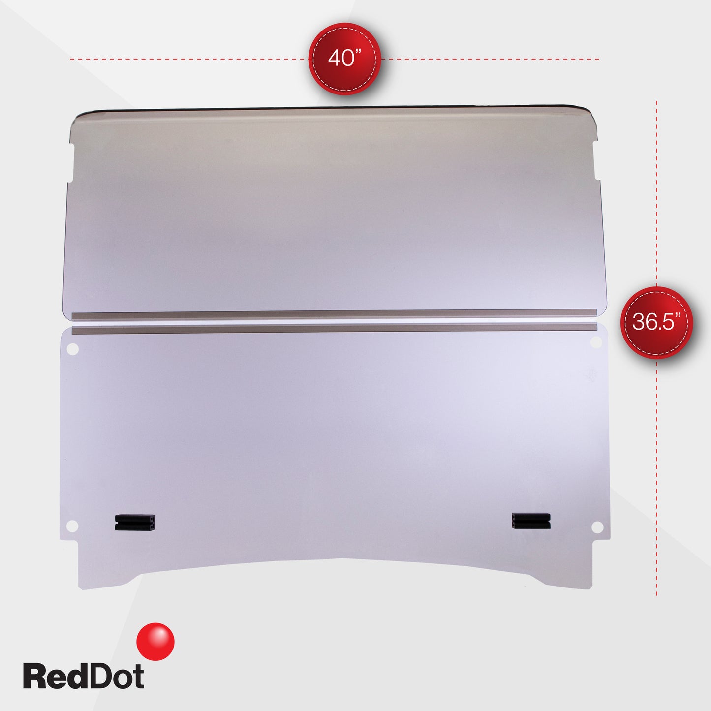 RedDot Yamaha G29/Drive Tinted 3/16'' Thick Acrylic Folding Windshield with Factory Tops (Years 2007-2016)