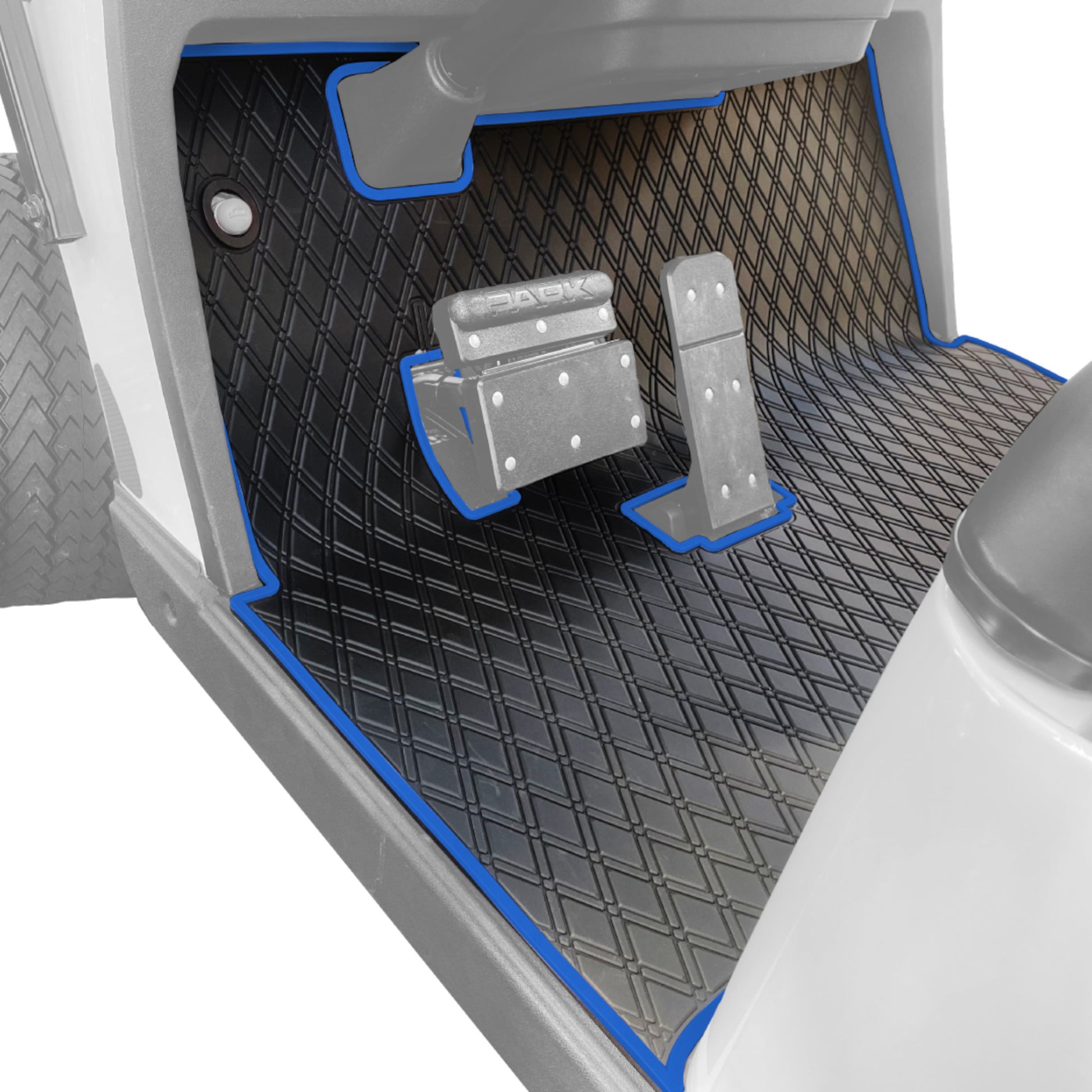 Xtreme Floor Mats for EZGO TXT / Workhorse / Express S4 / Valor / Cushman / Navitas (TXT Frame) - Black/Blue