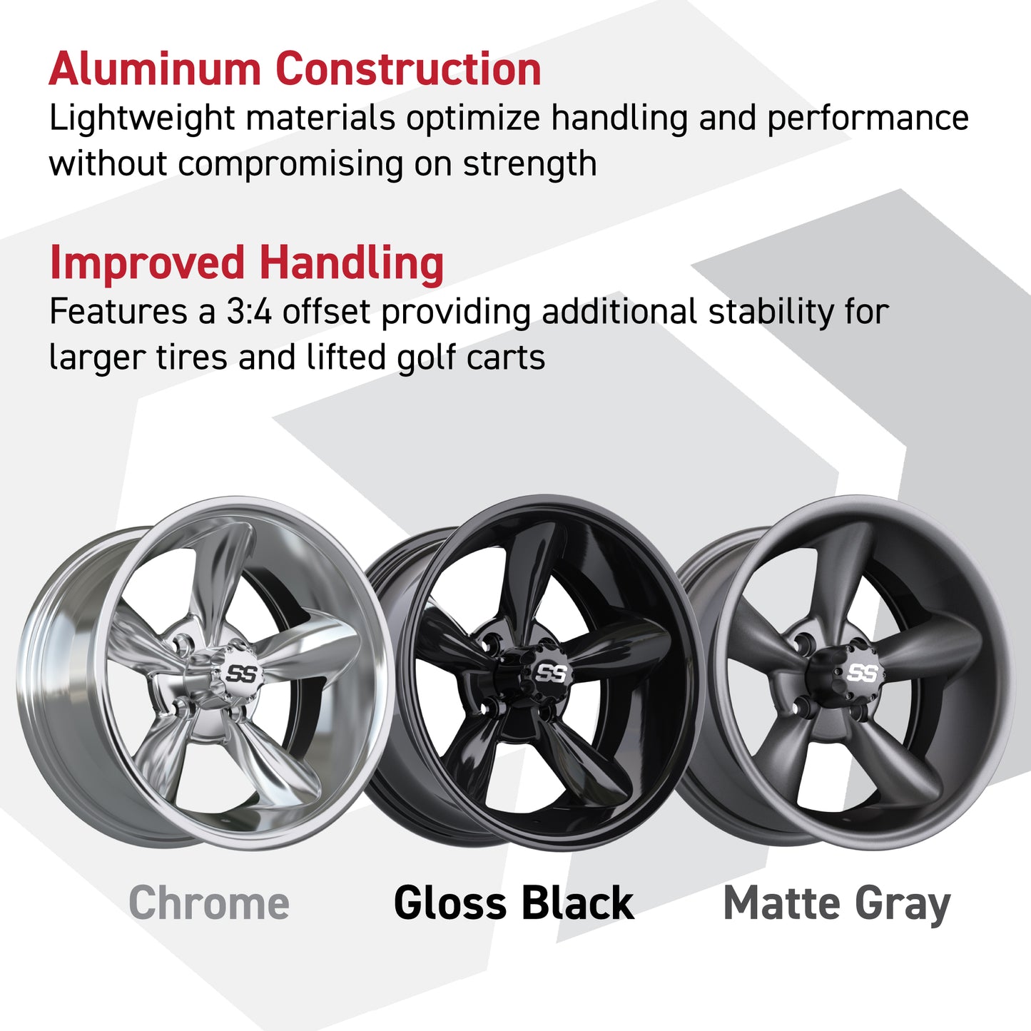 GTW® Godfather Chrome 12 in Wheels with 215/35-12 Mamba Street Tires – Full Set