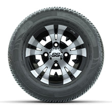 GTW Vampire Black/Machined 10 in Wheels with 205/50-R10 Fusion S/R Radial Steel Belt Street Tires - Full Set