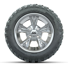 GTW® Godfather Chrome 12 in Wheels with 22X11-R12 Nomad Steel Belt Radial All-Terrain Tires – Full Set