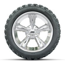 GTW® Godfather Chrome 14 in Wheels with 23X10-R14 Nomad Steel Belt Radial All-Terrain Tires – Full Set