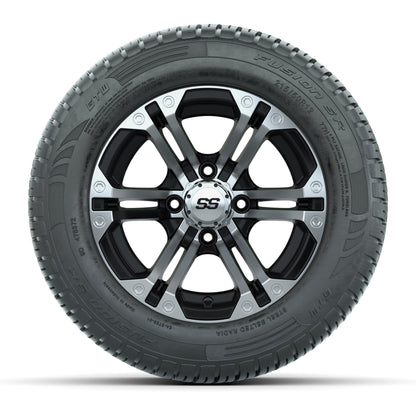 Set of (4) 12 in GTW Specter Wheels with 215/50-R12 Fusion S/R Street Tires