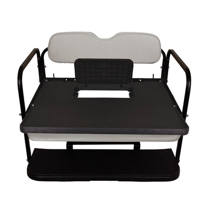 GTW MACH3 Rear Flip Seat for Club Car Precedent, Tempo, & Onward - Gray (Years 2004-Up)
