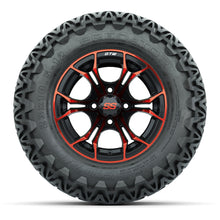GTW® Spyder Black/Red 12 in Wheels with 23X10.5-12 Predator All-Terrain Tires – Full Set