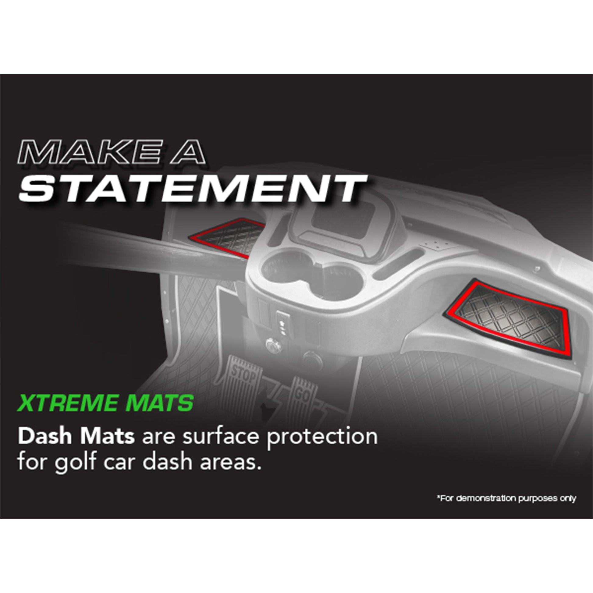 Xtreme Dash Mats for Yamaha Drive2 - Black/Gray