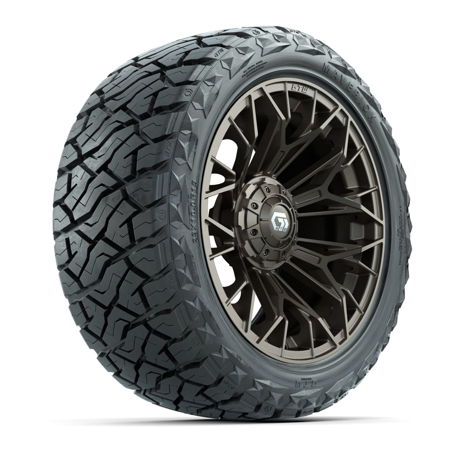 GTW Stellar Matte Bronze 15 in Wheels with 23x10.00-R15 Maverick All-Terrain Tires – Full Set