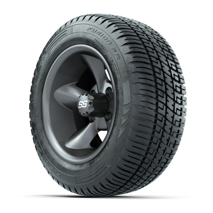 Set of (4) 12 in GTW Godfather Wheels with 215/50-R12 Fusion S/R Street Tires