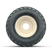 GTW Steel Yamaha Ivory Centered 8 in Wheels with 18x9.50-8 Rogue All Terrain Tires – Full Set