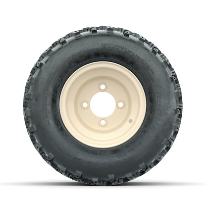 GTW Steel Yamaha Ivory Centered 8 in Wheels with 18x9.50-8 Rogue All Terrain Tires – Full Set