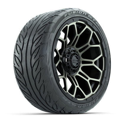 GTW Bravo Matte Bronze 15 in Wheels with 215/40-R15 Fusion GTR Steel Belt Radial Street Tires – Full Set