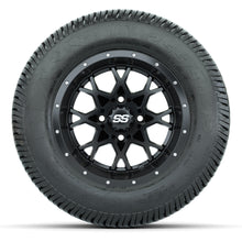GTW® Vortex 2 Matte Black 12 in Wheels with 255/50-12 Excel Classic Street Tires – Full Set