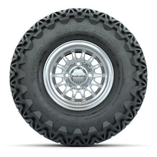 GTW Medusa Silver and Machined Wheels with 22in Predator A-T Tires - 10 Inch