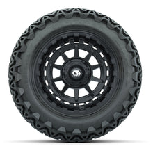 GTW® Barricade Gloss Black 14 in Wheels with 23x10-14 Predator All-Terrain Tires – Full Set