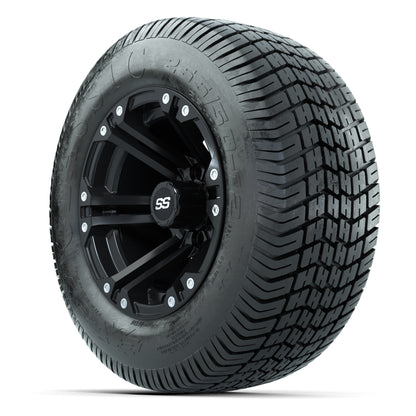 GTW® Specter Matte Black 12 in Wheels with 255/50-12 Excel Classic Street Tires – Full Set