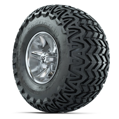 GTW Godfather Chrome 10 in Wheels with 22x11-10 Predator All-Terrain Tires – Full Set