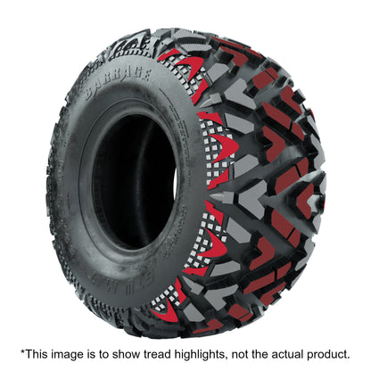 GTW Spyder Silver Brush 10 in Wheels with 20x10-10 Barrage Mud Tires - Full Set