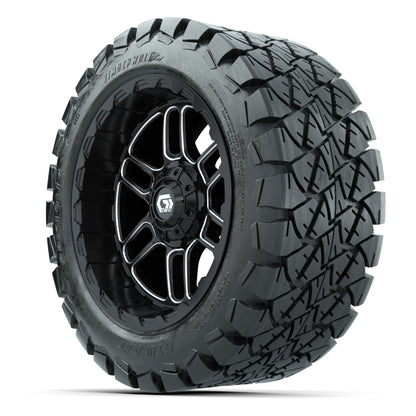 GTW Titan Black/Machined 14 in Wheels with 22X10-14 Timberwolf All-Terrain Tires – Full Set