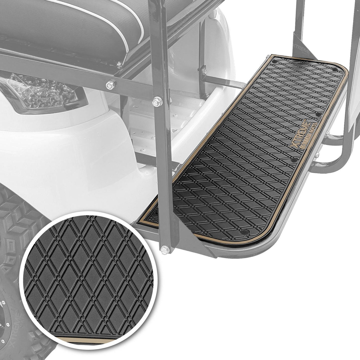 Xtreme Rear Floor Mat for Genesis 150 / Mach 1 Rear Seat Kit  - Black/White