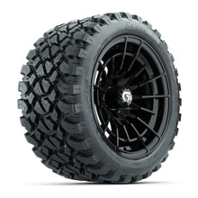 GTW® Boost Gloss Black 14 in Wheels with 23X10-R14 Nomad Steel Belt Radial All-Terrain Tires – Full Set