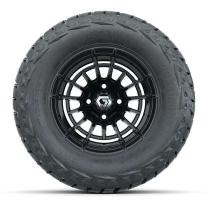 GTW Boost Gloss Black 12 in Wheels with 23x10.00-R12 Maverick All-Terrain Tires – Full Set