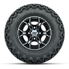 GTW Spyder Machined/Black 10 in Wheels with 20x10-10 Predator All Terrain Tires – Full Set