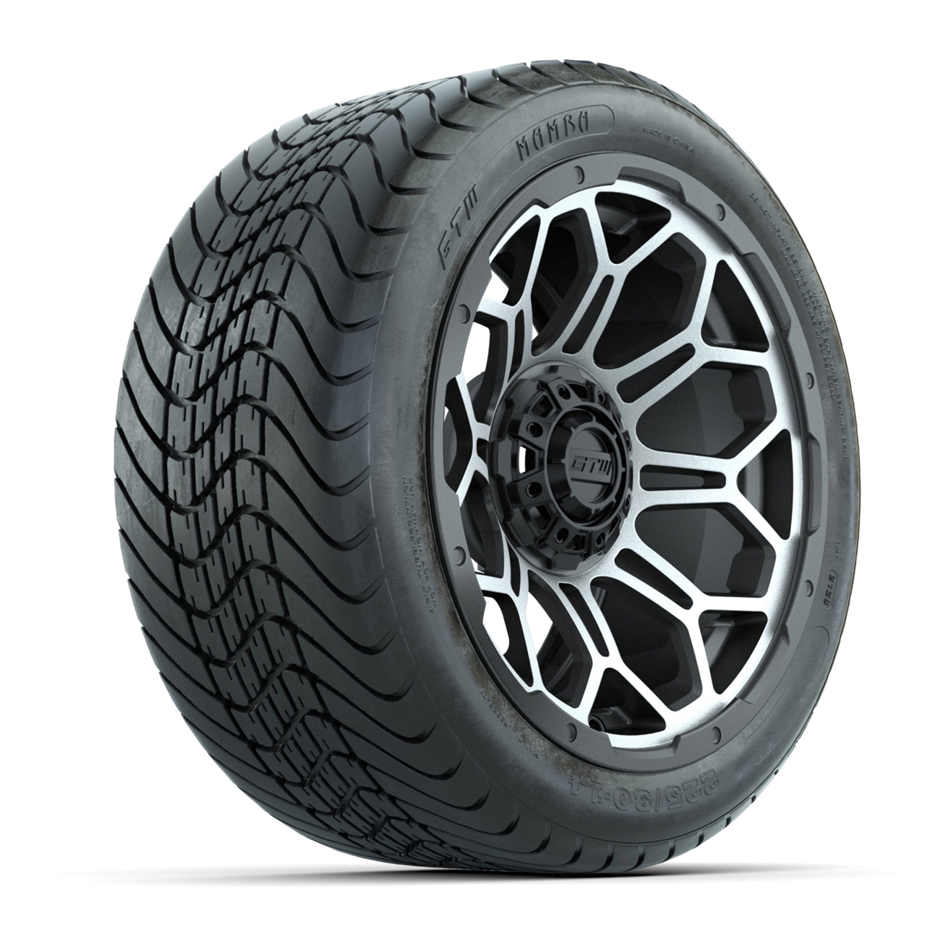 Set of (4) 14 in GTW Bravo Wheels with 225/30-14 Mamba Street Tires