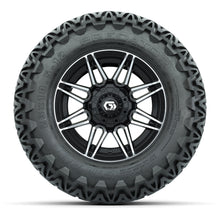 GTW® Stealth Black/Machined 12 in Wheels with 23X10.5-12 Predator All-Terrain Tires – Full Set