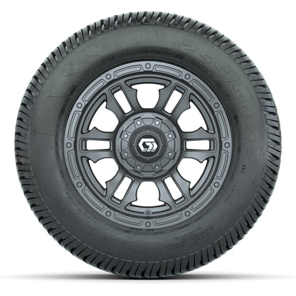 GTW® Shogun Gunmetal 12 in Wheels with 255/50-12 Excel Classic Street Tires – Full Set