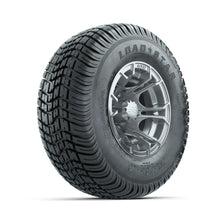 GTW Spyder Silver Brush 10 in Wheels with 205/65-10 Kenda Load Star Street Tires - Full Set