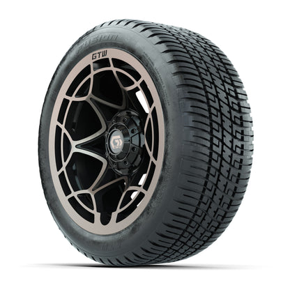 GTW® Nexus Gloss Black/Bronze 14 in Wheels with 205/30-14 Fusion Street Tires – Full Set