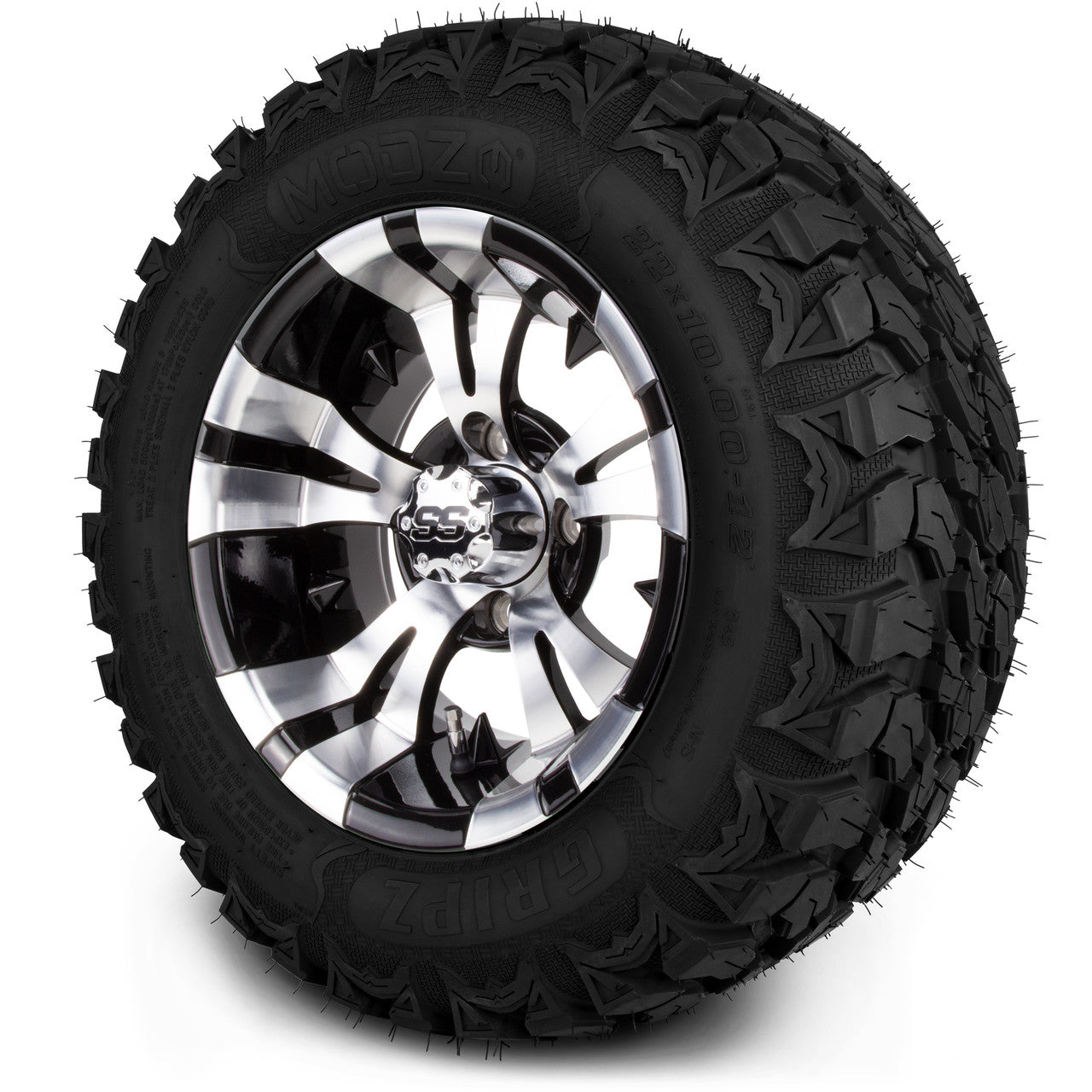 MODZ® 12" Vampire Machined Black Wheels & Off-Road Tires Combo