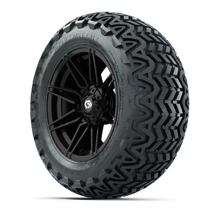 GTW® Stealth Gloss Black 14 in Wheels with 23x10-14 Predator All-Terrain Tires – Full Set