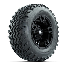 GTW® Vandal Matte Black/Machined 12 in Wheels with 23X10.00-12 Rogue All-Terrain Tires – Full Set