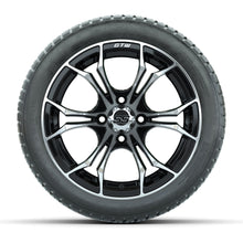 GTW Spyder Machined/Black 14 in Wheels with 205/30-14 Fusion Street Tires – Full Set
