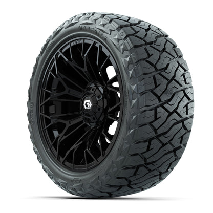 GTW Stellar Matte Black 15 in Wheels with 23x10.00-R15 Maverick All-Terrain Tires – Full Set