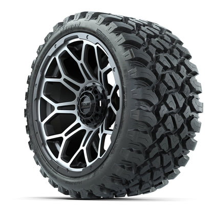 Set of (4) 15″ GTW Bravo Matte Gray Wheels with 23x10-R15 Nomad All-Terrain Tires