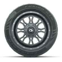 GTW® Volt Gunmetal 14 in Wheels with 255/45-R14 Fusion GTR Steel Belt Radial Street Tires – Full Set