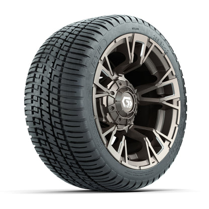 GTW® Vandal Bronze/Machined 12 in Wheels with 205/30-12 Fusion Street Tires – Full Set