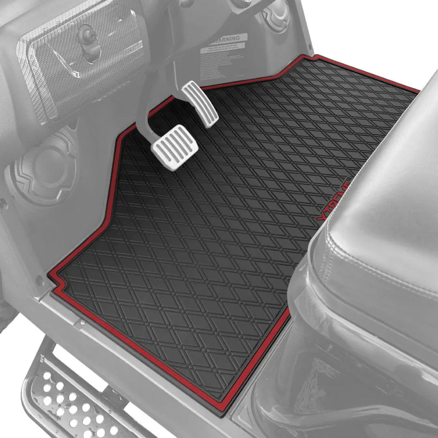 Xtreme Floor Mats for Evolution D5 4F - 2 Piece Set Black/Flamenco Red