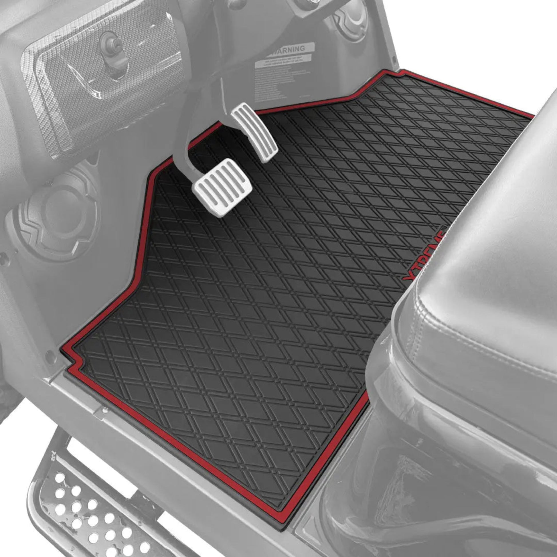 Xtreme Floor Mats for Evolution D5 4F - 2 Piece Set Black/Flamenco Red