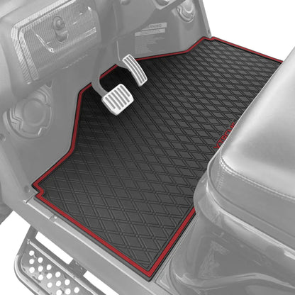 Xtreme Floor Mats for Evolution D5 4F - 2 Piece Set Black/Flamenco Red