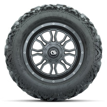 GTW Volt Gunmetal 14 in Wheels with 25x10-14 Barrage Mud Tires – Full Set