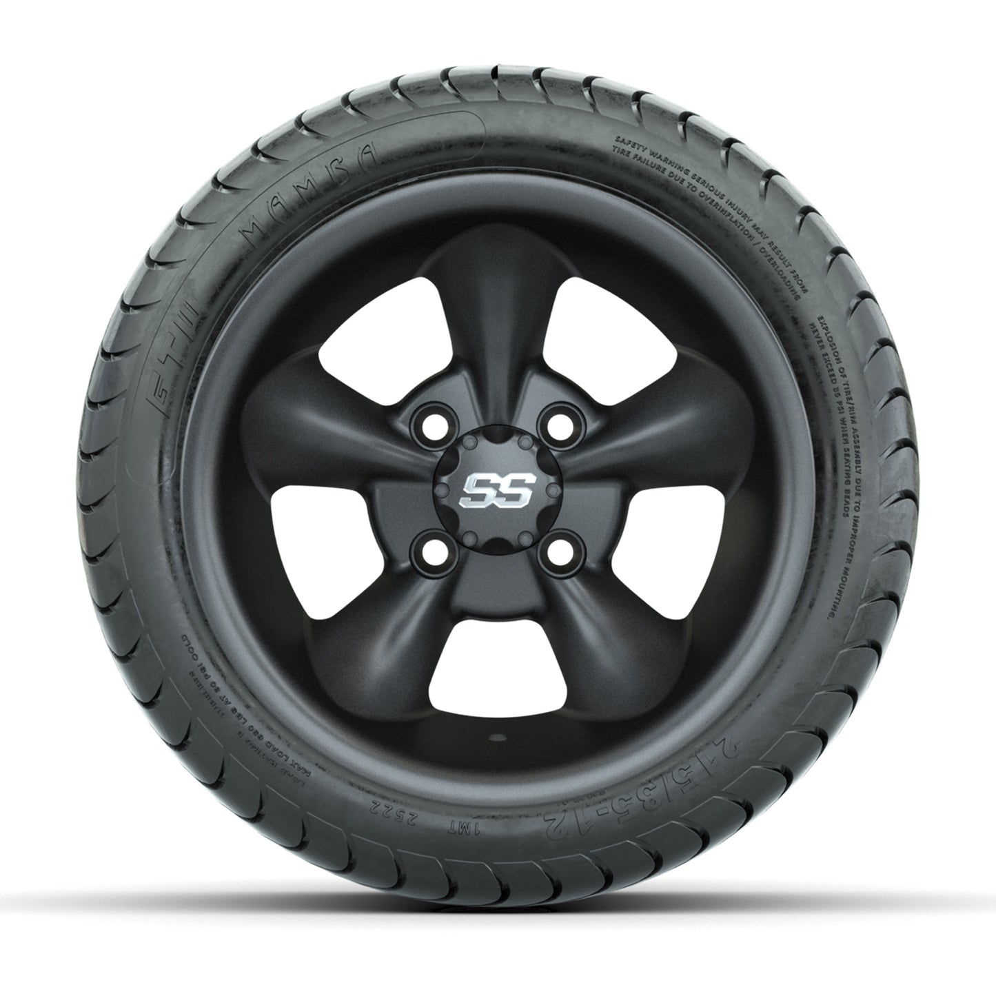 Set of (4) 12 in GTW Godfather Wheels with 215/35-12 GTW Mamba Street Tires