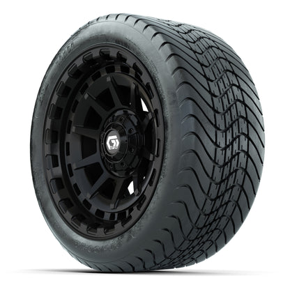 GTW Barricade Black 14 in Wheels with 225/30-14 Mamba Street Tires – Full Set