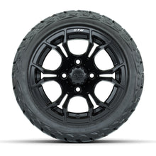 GTW Spyder Matte Black 12 in Wheels with 215/40-R12 Maverick Low-Profile All-Terrain Tires – Full Set