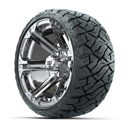 GTW Specter Chrome 14 in Wheels with 205/35-R14 Maverick Low-Profile All-Terrain Tires – Full Set
